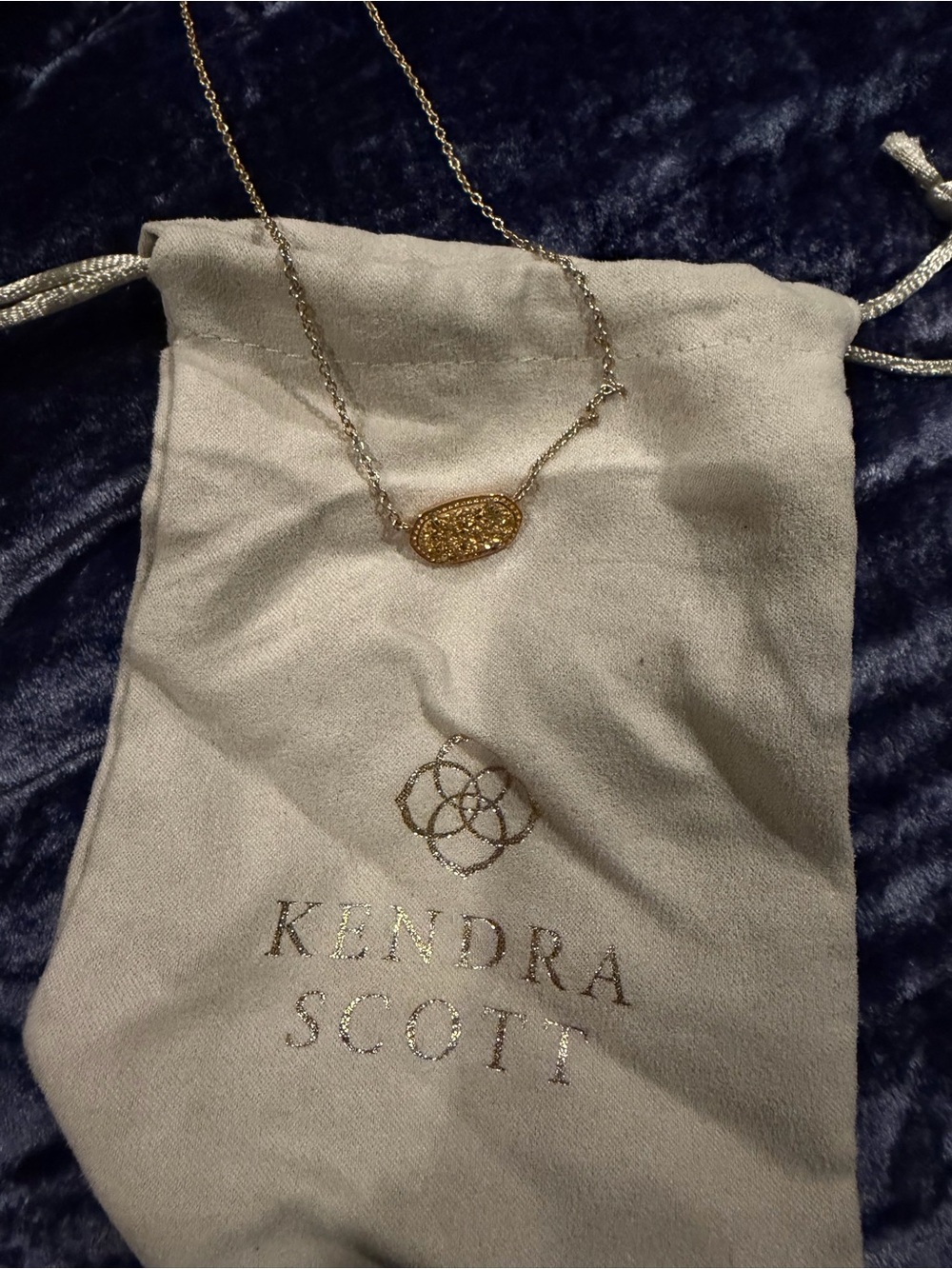 Kendra Scott Gold Druzy Pendant Necklace